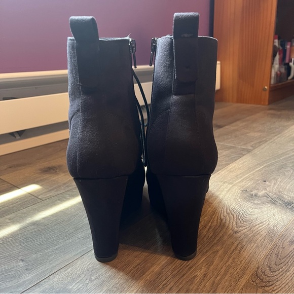 Shi by Journey’s Suede Wedge Boot Heels - Picture 4 of 8